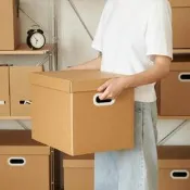 牛皮紙加厚紙質收納箱 收納紙箱整理箱搬家紙箱打包文件書箱