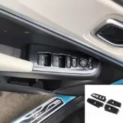 (店+)適用於HRV 3代 玻璃升降按鍵碳纖維紋路飾板HONDA HRV水轉印 卡夢內裝 改裝 防刮 耐磨