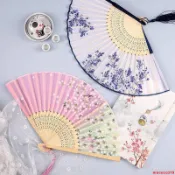 免運✨扇子中國風古風隨身便攜折扇夏季櫻花古風古典舞蹈學生折疊小竹扇✨mocco