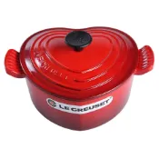 (店+)【Le Creuset】愛心鑄鐵鍋 20cm 1.9L 櫻桃紅 法國製 愛心鍋 湯鍋 燉鍋 (電磁爐 IH爐可用)