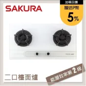 SAKURA 櫻花 二口小面板易清檯面瓦斯爐 G2522G(LPG)