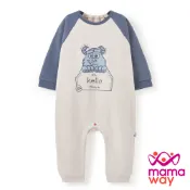 【Mamaway媽媽餵】BABY迪士尼毛圈長袖連身衣-毛怪(寶寶包屁衣、嬰兒連身衣)