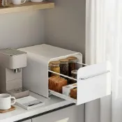 (店+)【上手家居】咖啡機置物架-28x35cm(咖啡收納架/咖啡機架/咖啡機收納架/茶包收納盒)