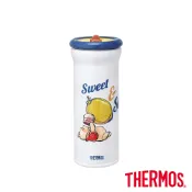 【THERMOS膳魔師】不銹鋼真空吸管瓶470ml(FKB-470WP-HDLM)_小熊維尼100週年紀念款(檸檬篇)