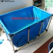 【台貨免運限時下殺【客製戶外遮陽遮雨 帆布水池支架游泳池防雨布PVC涂塑布養殖魚池透明防水布罩蓄水池