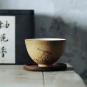 銀聯網日用品生活館 中式復古主人杯景德鎮手繪花鳥單杯禮盒裝品茗杯聞香杯仿古1入