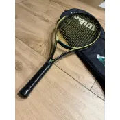 【經典80週年紀念款】Wilson Profile 網球拍（Hammer系統/黑金漸層/附原廠背袋/多功能單人網球）