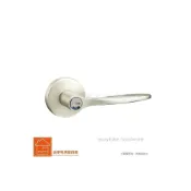 (店+)內側轉扭式◄《 L.S 》麥金LS-810-N(小套盤)日規高級木門水平把手鎖 水平鎖 白鐵色 不附鑰匙 浴廁門用