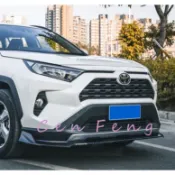 涔峰ＣＦ☆ (碳纖紋寬版)19年後 RAV4 5代 5.5代 三段式 前下巴 前鏟 前唇 防刮 防撞 空力套件