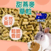 [現貨 快速出貨] 甜燕麥 兔子零食 甜燕麥草粒 400g 兔子磨牙 草磚 天竺鼠零食 提摩西草粒 苜蓿草粒