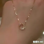 [有杏U.mi]新款星月項鍊飾品女輕奢小衆高階感日月星辰吊墜鎖骨鏈送女友禮物