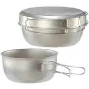 【【蘋果戶外】】mont-bell 1124512 TITANIUM DISH SET 1-2人鈦碗組 225g