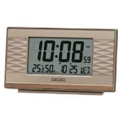 大高雄鐘錶城 seiko SK037 精工鐘 (QHL094P) 溫溼度顯示貪睡電子桌鐘時鐘 13.5*7.8cm｜樂天領券現折★全館特惠中★指定刷卡回饋10%