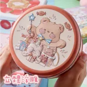 驚喜熊 新年 曲奇餅乾鐵罐 圓形馬口鐵盒 聖誕節 禮盒 包裝盒 婚禮喜餅盒 彌月禮盒 玫瑰花茶包裝鐵盒 節慶伴手禮 禮品