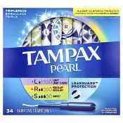 【iHerb】Tampax, Pearl 衛生棉條，三件套，輕/普通/大吸收量，無香型，34 支