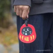 NYA驚訝貓個性創意紅色鑰匙包男女汽車通用鑰匙套可愛收納包掛件