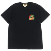  【DOKODEMO】GUCCI Palace 548334 男士印花圓領短袖T卹，黑色，XS碼，義大利製造，正品，成色極佳