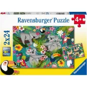 德國Ravensburger 維寶拼圖-無尾熊與樹懶  (2x24P) RV05183