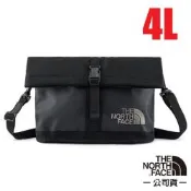 【The North Face】BASE CAMP SHOULDER BAG 防水耐磨單肩側背包4L/8BK6-BIA 黑瀝灰