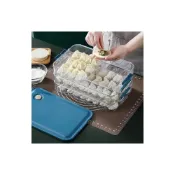 (店+)冰箱收納盒 蔬果食材保鮮分類盒 冷凍冷藏食材儲存盒 餃子盒冷凍盒冰箱用食品級裝水餃速凍盒保鮮盒多層速凍托盤批發價 ✈️免運【靜嵐嚴選】