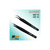 (店+)【鋼普拉】現貨 CLIYXGS 直頭鑷子 防靜電彎夾 模型工具 抗靜電 鑷子 夾子 水貼夾 模型夾 工具夾 美勞 美工