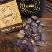 【藥魂】紫水晶 盧恩符文石 盧恩水晶 符石 Rune 占卜道具 魔法儀式 拍照道具 新手入門
