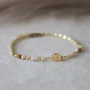 手鍊 黃水晶 珍珠 瑪瑙 - 成就感 -