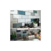 (店+)Colors日系質感居家 地鐵磚 馬賽克貼片 3D立體 10片入 磁磚貼 自黏馬賽克 馬賽克磁磚DIY 日本製