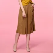 古典美 刺繡剪接七分褲【33124】茶禪服/中國風/國服/漢服/手染服/棉麻/亞麻/天然纖維