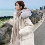 奢菲雅 快速出貨/羽絨外套 長大衣 羽絨服女冬年新款中長款長過膝面包服韓版胖咪咪大碼學生外套
