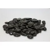 亮黑扁石 500g/1kg 黑晶石 黑金石 黑檀石 黑膽扁石 黑亮扁石 黑雨花石/岩盤浴 (烤地瓜、原始點療法) 熱石