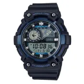 CASIO 卡西歐 手錶專賣店 男錶 樹脂錶帶 世界時間 秒錶 倒數計時器 AEQ-200W-2A