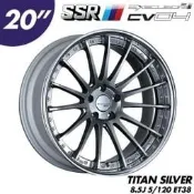 日本 SSR 鋁圈 Executor CV04 20吋 8.5J 5/120 ET38 鈦銀