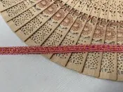 B96-粉桃金蔥單面織帶.電腦刺繡 手工配飾 電腦刺繡 金邊 金蔥 手工DIY-約寬0.8cm 1碼/10元 出清