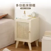 奶白楠竹多功能床頭櫃【12397】快樂生活網 床邊櫃 邊櫃 收納櫃 床頭櫃 隙縫櫃 窄櫃 斗櫃 抽屜櫃