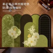 【專業客製化地毯】 入戶絲圈地墊復古紅綠進門大門口墊子蹭土可裁剪玄關腳墊耐磨免洗