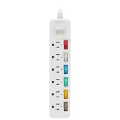 【BOSS】7開6插3P高溫斷電延長線-1.8米 S-59AN 紙袋裝