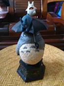 日本 宮崎駿 龍貓 TOTORO 撐傘 音樂盒 音樂鈴 (賣2500元)