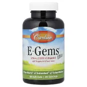 【iHerb】Carlson, E-Gems® Elite，維生素 E，含生育酚和生育三烯酚，60 粒軟膠囊