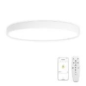 【聚美照明】吸頂燈 led燈 12段調光調色 4cm超薄 40CM 4200lm 智能護眼燈 鐵藝客廳燈 臥室燈飾