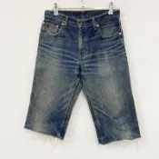 【DOKODEMO】Levi's 506 牛仔短褲/牛仔褲，拉鍊門襟，靛藍色，W29 碼，古著。