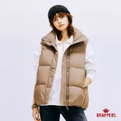 BRAPPERS 女款 立領寬版羽絨背心-咖啡