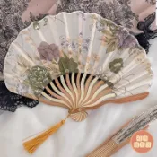 桃園出貨🛒高品質💥 扇子 古風扇 小扇子 隨身便攜 古風貝殼扇 摺疊清涼扇道具 漢服古典中國風扇子 摺扇 手扇