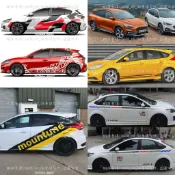 Focus kuga 拉花貼紙 車側引擎蓋 包膜 mk3 mk3.5 mk4 mk7 mondeo 野馬 遮痕 側身