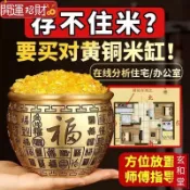 💰玄和緣堂💰黃銅米缸人財兩旺聚財五福招財聚寶盆家庭擺件工藝品高檔次百福缸 招財進寶 風生水起 招財流水