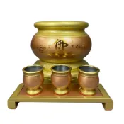 【永羣沉香】合金香爐 神明爐 祖先爐 杯子 案桌 茶台 玫瑰金 雙色 佛字香爐