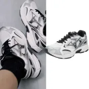 (店+)【MIZUNO 美津濃】MIZUNO SPEED 2K 白銀黑 復古 潮流 運動鞋 慢跑 休閒鞋 D1GH222909