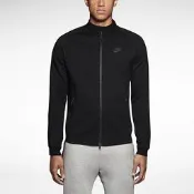 NIKE TECH N98 TRACK FLEECE LOGO 針織保暖運動外套 棉質立領夾克614378 010 黑色