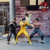影周邊夫截拳道李小龍q版公仔手模盒擺件