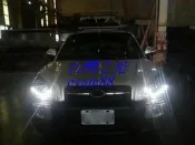 《※台灣之光※》全新HYUNDAI現代TUCSON 05 06 07 08年R8 LED光條魚眼投射黑底大燈組台灣製